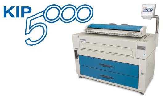 KIP 5000 digital imaging system, print, copy, scan, large format, wide format