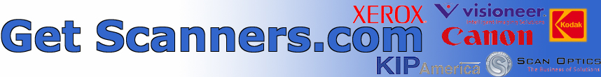 Welcome to GET SCANNERS.COM choose from our selection of scanners such as Kodak, Visioneer, Scan Optics, Xerox, KIP America, Canon, etc